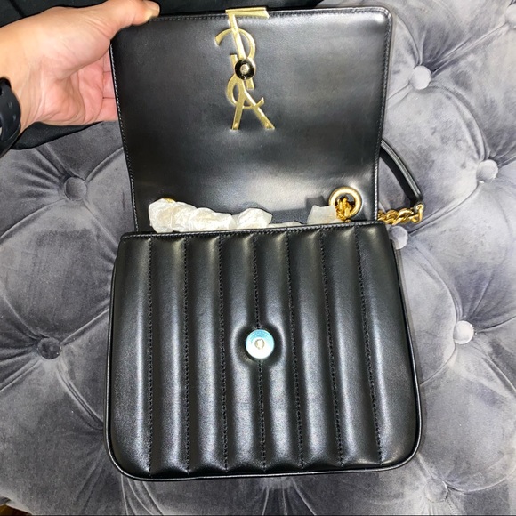 SOLD New Yves Saint Laurent Black Medium Vicky Bag Gold Hardware - Picture 10 of 10